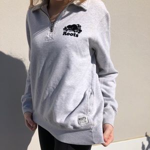 Quarter zip Roots sweater